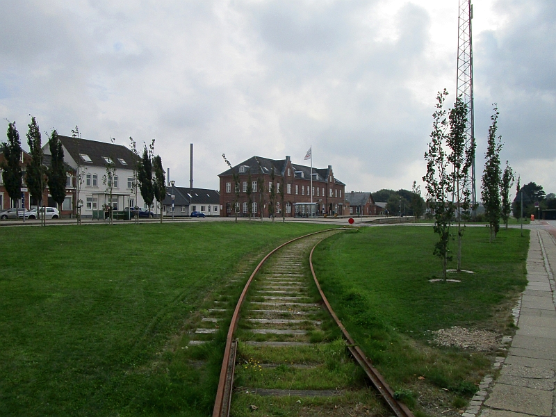 Gleis der Hafenbahn am Bahnhof Lemvig