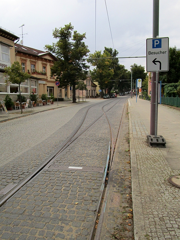 Drehstuhlweiche an der Endstation Woltersdorf Schleuse