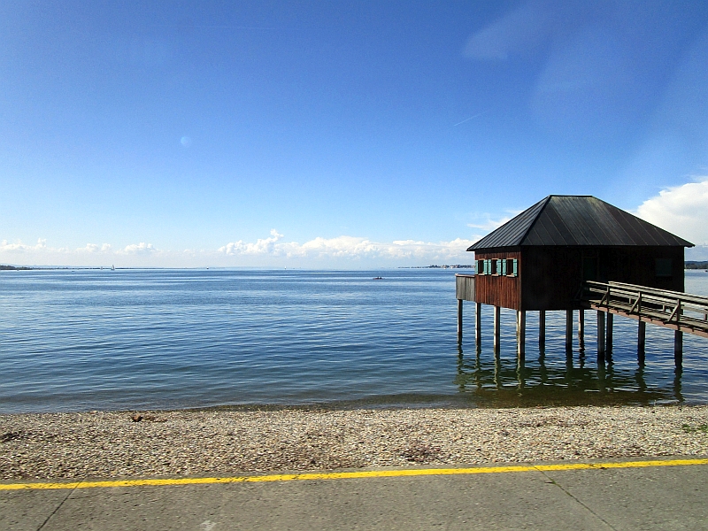 Fahrt am Bodenseeufer nach Bregenz