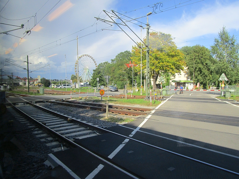 Querung der schweizerisch-deutschen Grenze zwischen Kreuzlingen und Konstanz