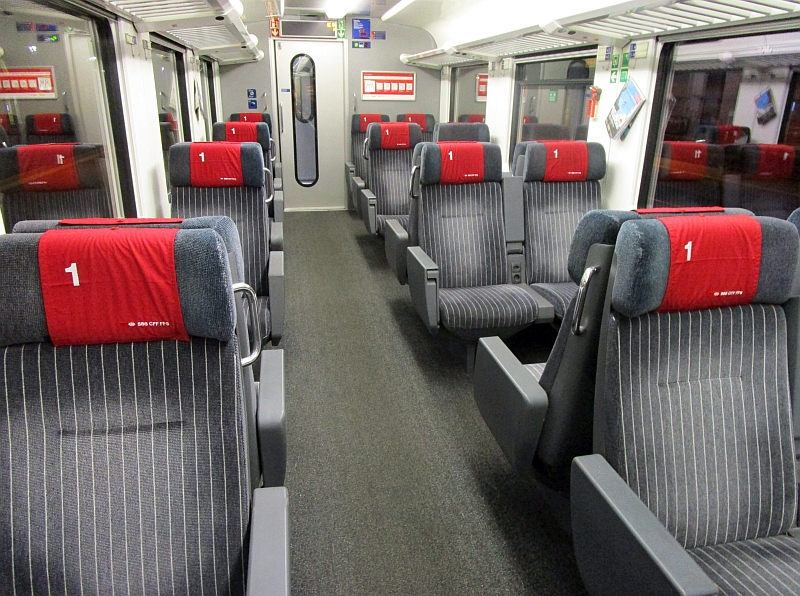 Erste Klasse im Intercity der SBB