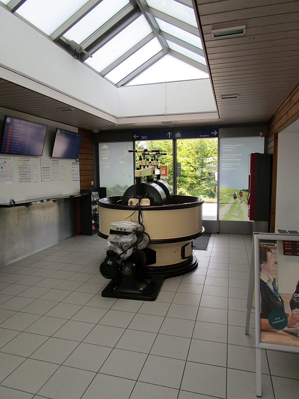 Conchiermaschine zur Schokoladenherstellung im Bahnhof Gruyères
