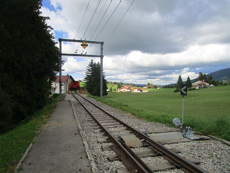 Streckenende beim Bahnhof La Cure