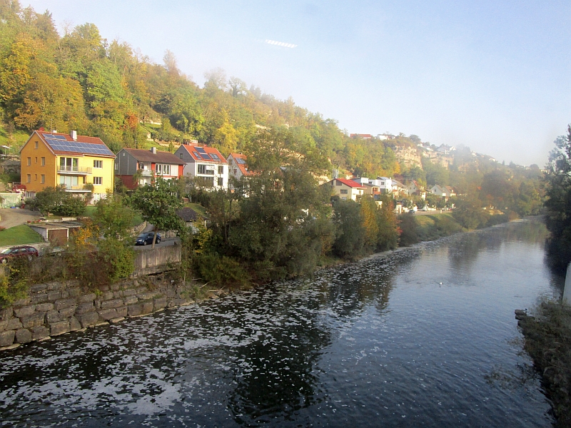 Fahrt über den Neckar in Rottenburg