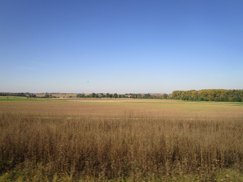 Blick aus dem Zugfenster auf Höhe des Scheitelpunkts