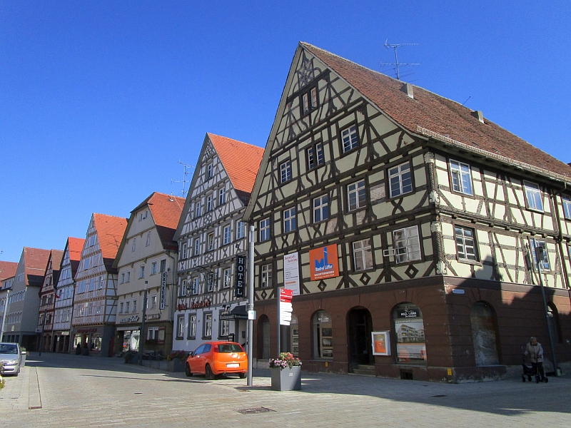 Fachwerkhäuser in der Altstadt von Mengen