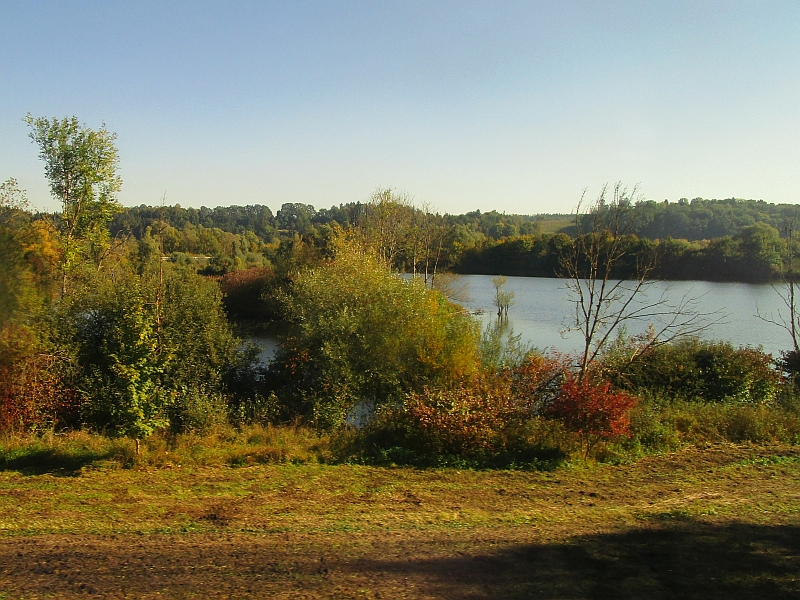 Krauchenwieser Seenplatte vor dem Zugfenster
