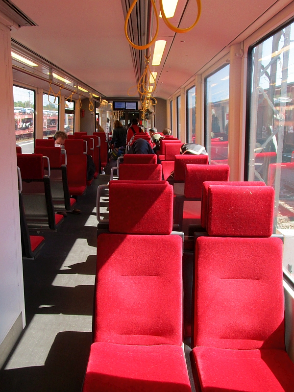 Innenraum Stadtbahnwagen der AVG