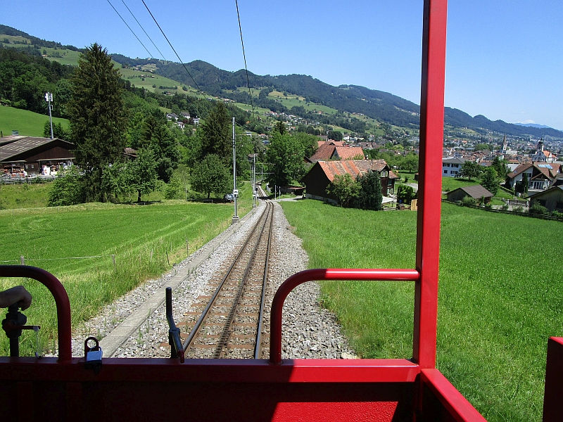 Der Zug erreicht Altstätten