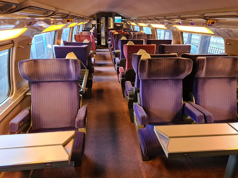 Erste Klasse im Oberdeck des TGV Duplex
