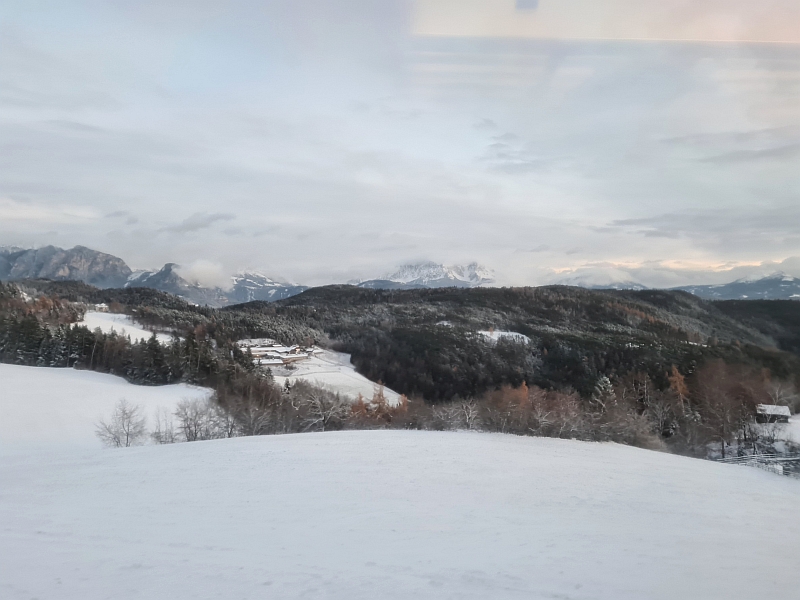 Blick aus dem Zug der Rittner Bahn