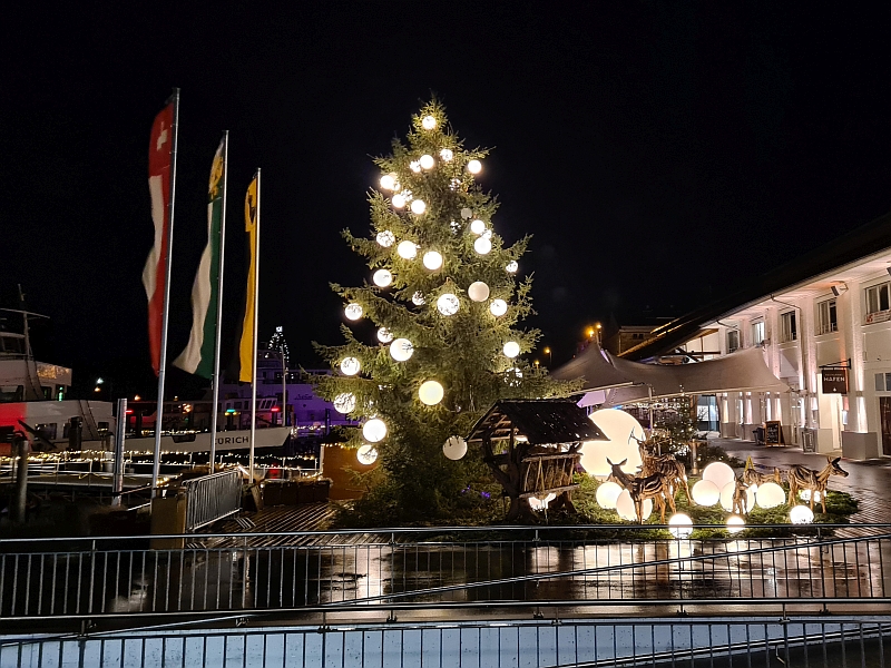 Weihnachtsschmuck am Hafen von Romanshorn