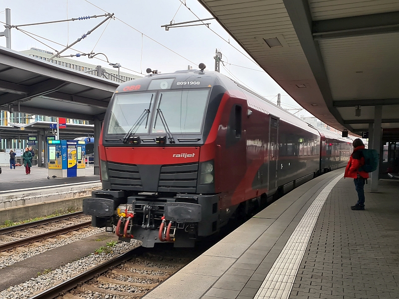 Bereitstellung des Railjets von M&uuml;nchen nach Bologna